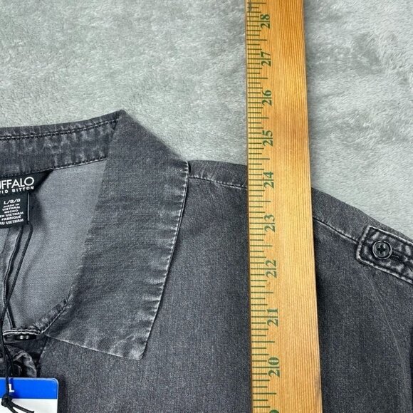 Buffalo David Bitton Sleeveless Button-Up Collared Shirt L 100% Lyocell d0111 - Picture 4 of 8